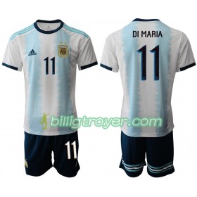 Billige Fotballdrakter Argentina DI MARIA 11 Barn Hjemmedraktsett Copa América 2019 Kortermet